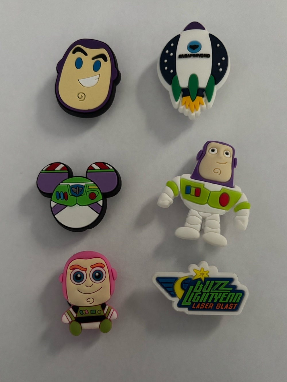 Buzz Lightyear Kids Toy Shoe Charms - Purple, White, Green